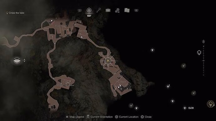 バイオハザード4トゥームストーンエンブレム場所：双子の墓石を破壊する場所