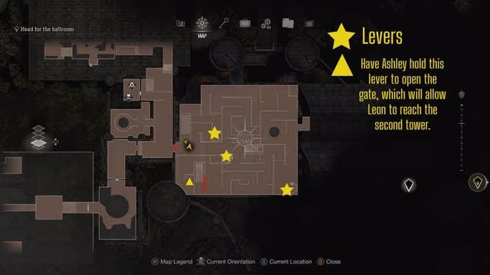 バイオハザード4リメイク第9章:中庭の迷路と時計ガイド